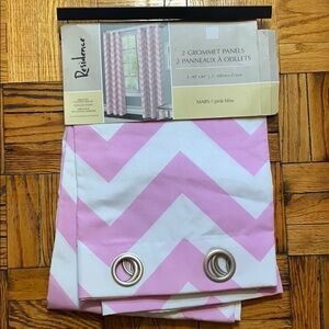 NWT Residence pink and white curtains